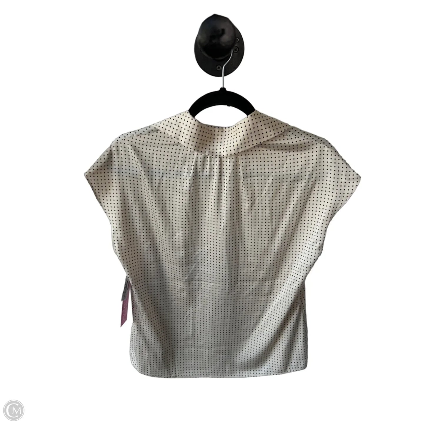 Blouse Sleeveless By Maison Damelie In Black & Cream, Size: Xs