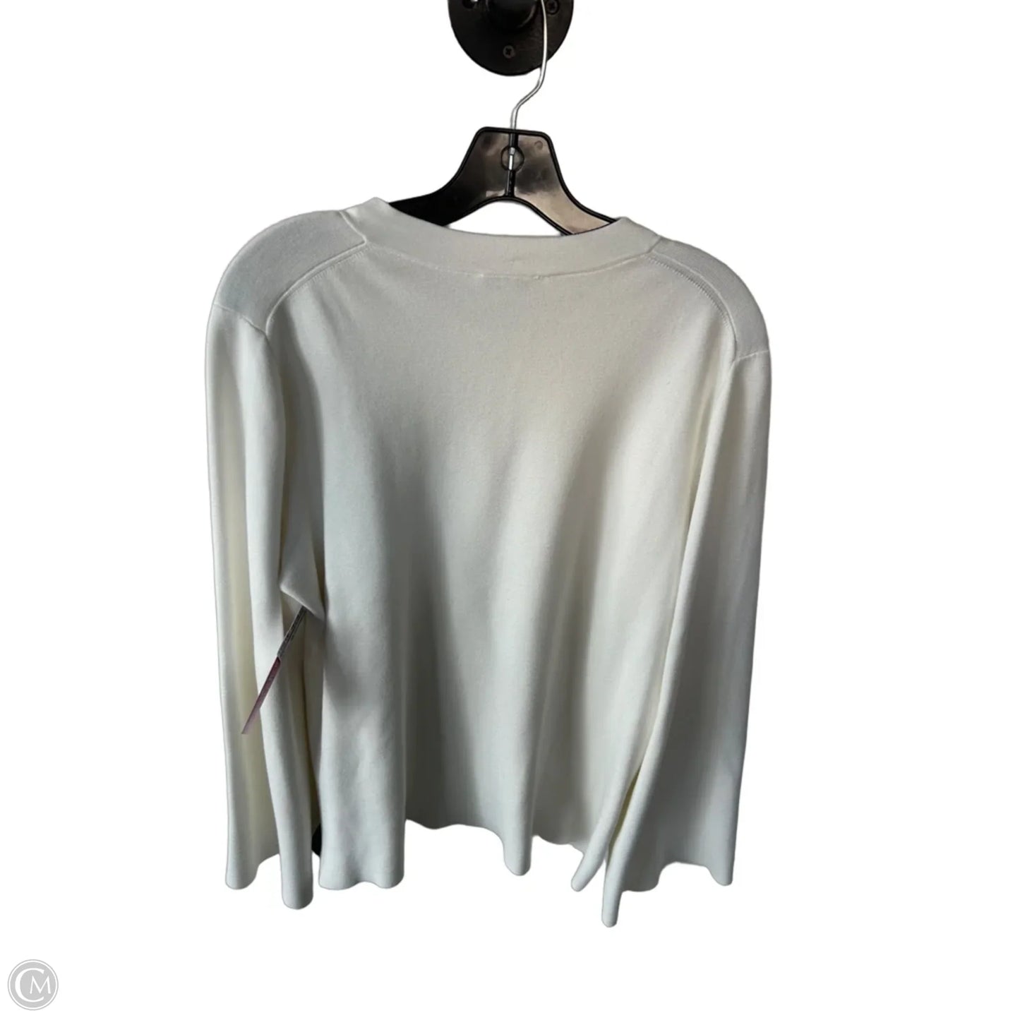 Sweater Cardigan By Chicos In Ivory, Size: L