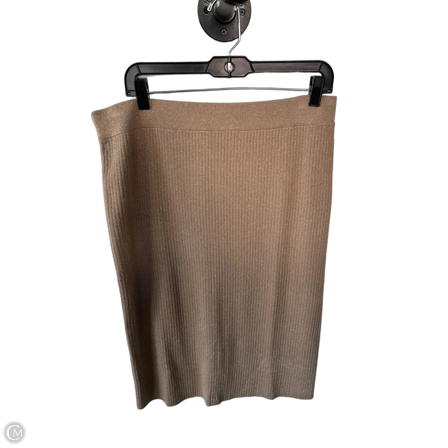 Skirt Midi By Talbots In Gold & Tan, Size: L