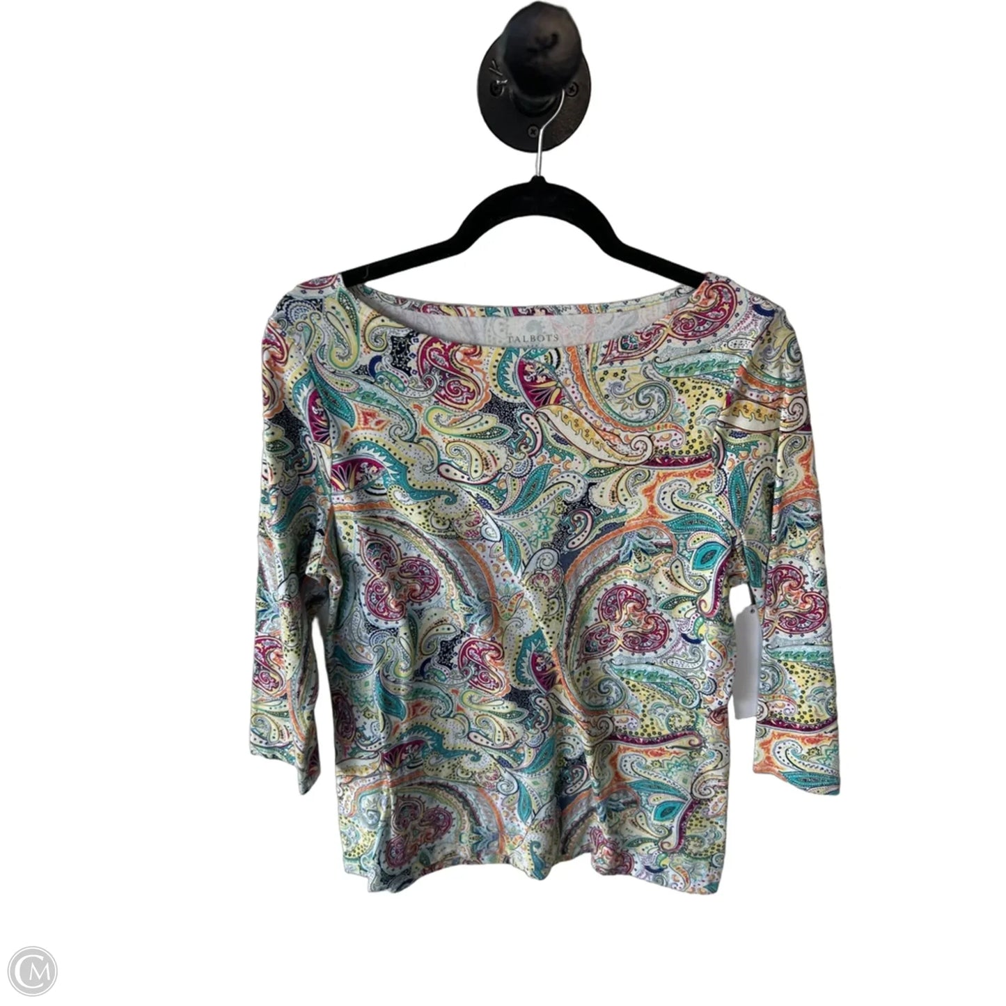 Top 3/4 Sleeve By Talbots In Paisley Print, Size: M