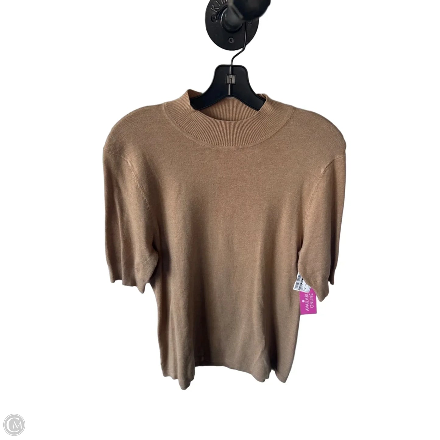 Sweater Short Sleeve By Coldwater Creek In Brown, Size: M