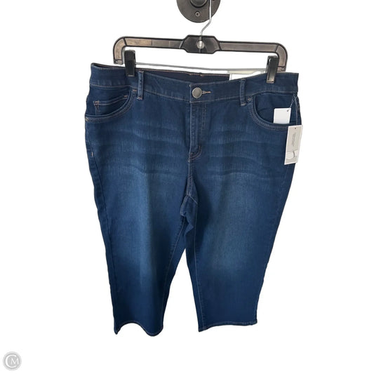 Jeans Cropped By Cj Banks In Blue Denim, Size: 14