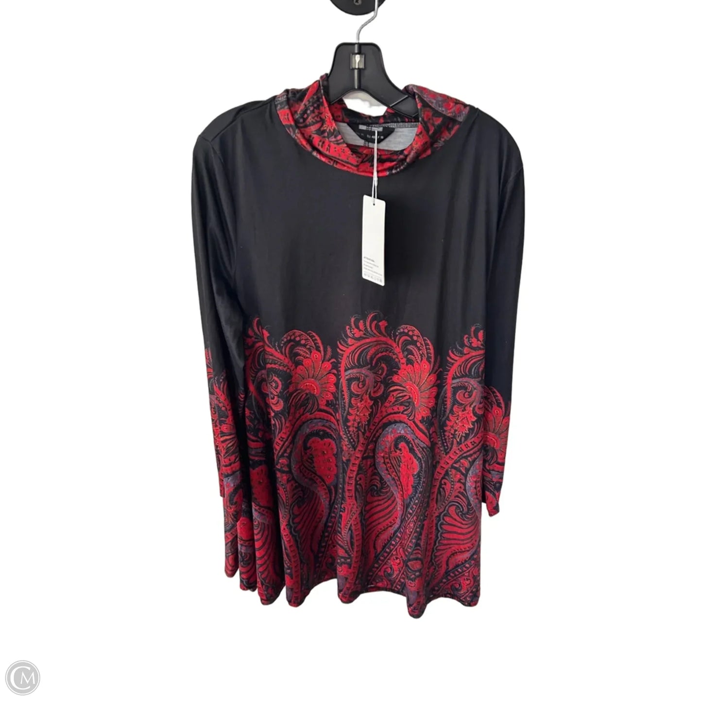 Dress Casual Midi By Cme In Black & Red, Size: Xl