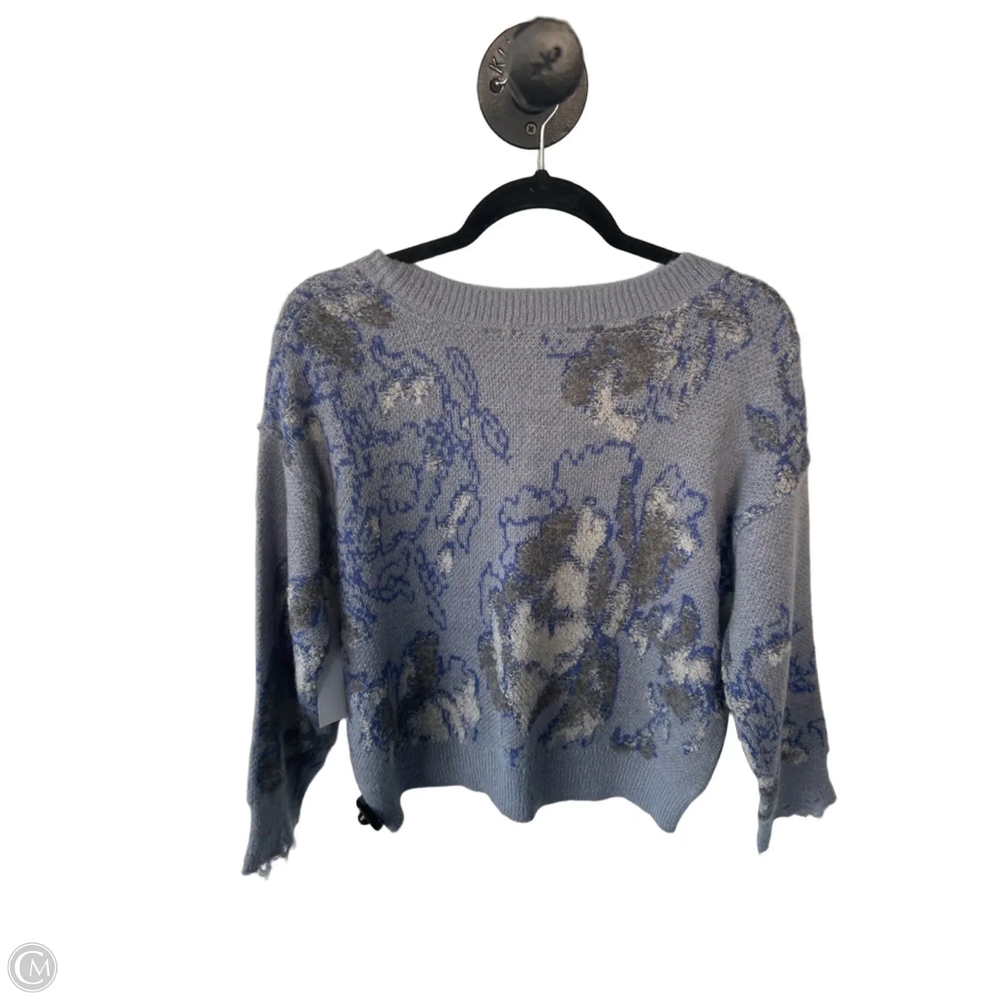 Sweater By Anthropologie In Blue & Grey, Size: Xs