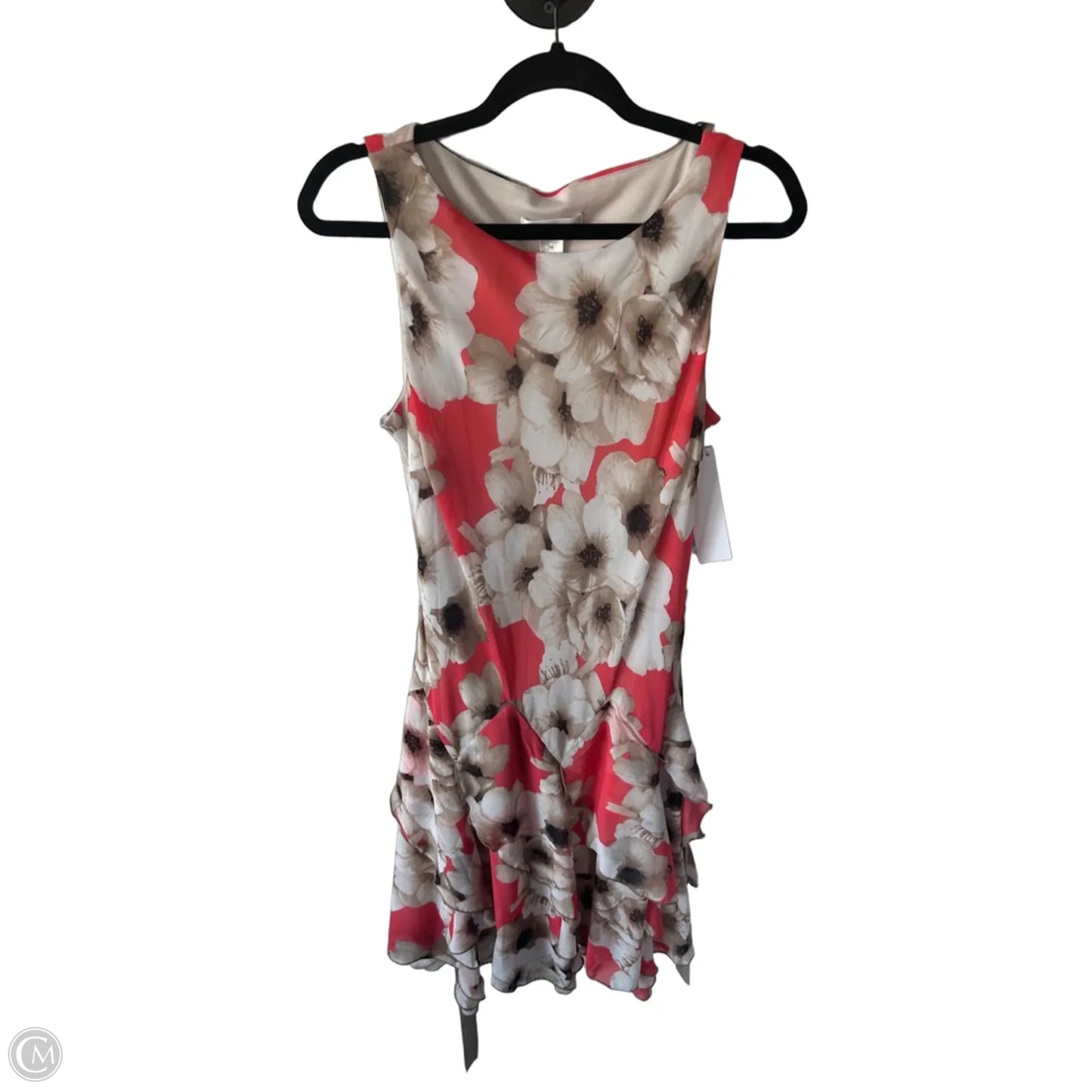 Dress Party Midi By Christopher And Banks In Orange & Tan, Size: L