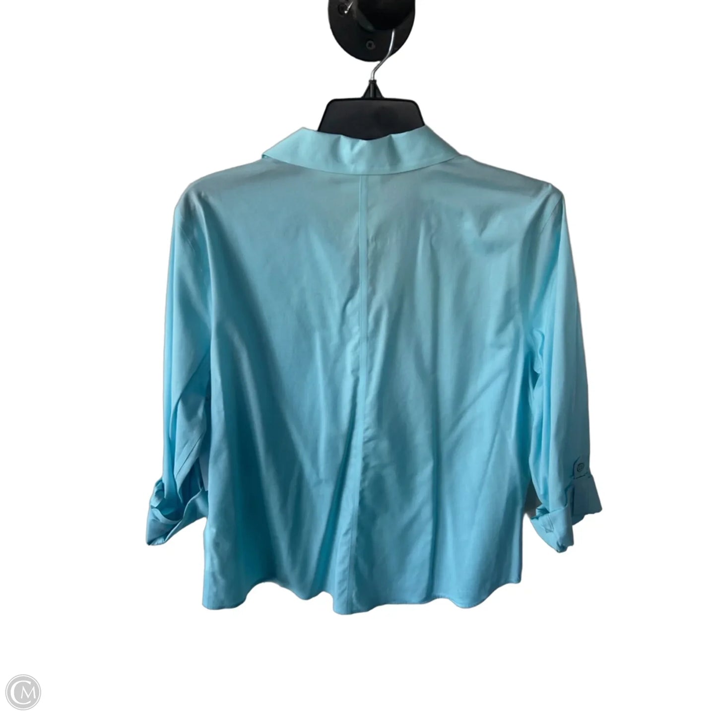 Blouse 3/4 Sleeve By Chicos In Blue, Size: L