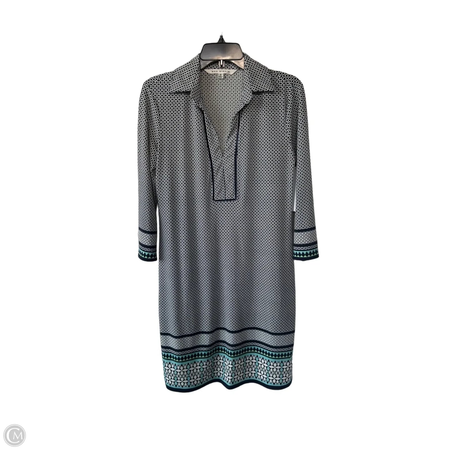 Dress Work By Max Studio In Blue & White, Size: S