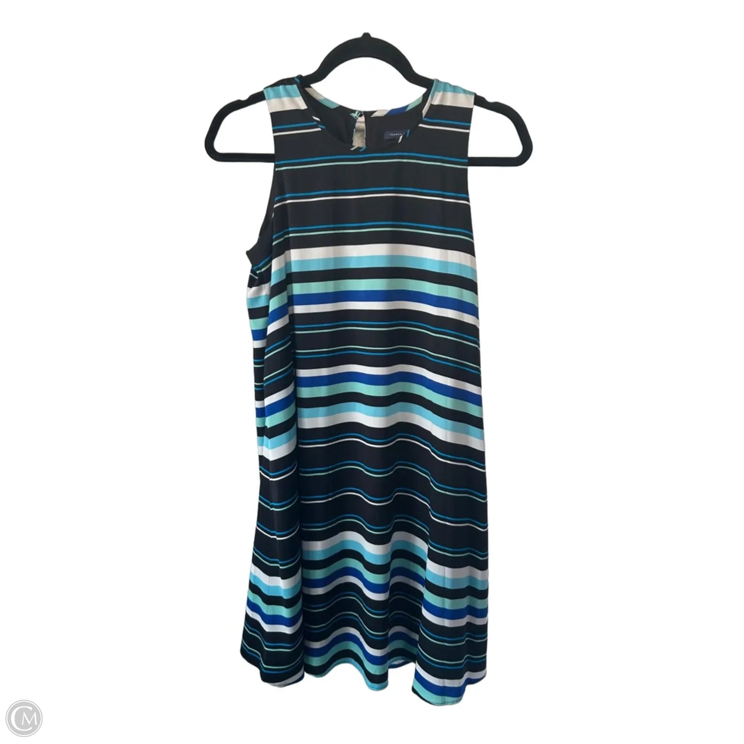 Dress Work By Tommy Hilfiger In Black & Blue, Size: S