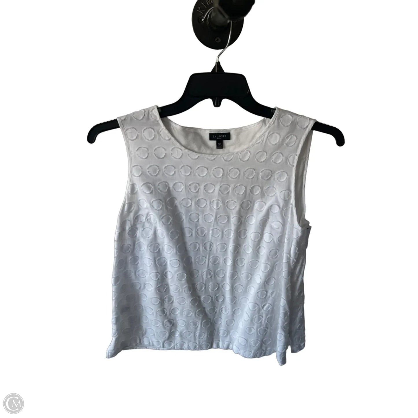Blouse Sleeveless By Talbots In White, Size: Lp