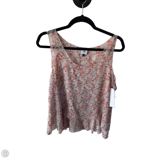 Blouse Sleeveless By Cabi In Orange & Pink, Size: S