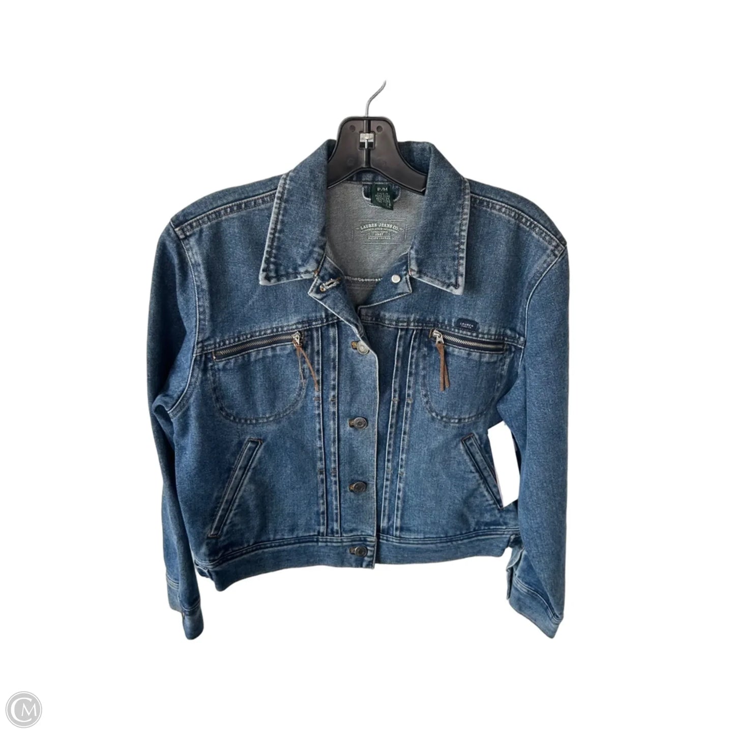Jacket Denim By Lauren By Ralph Lauren In Blue Denim, Size: Mp