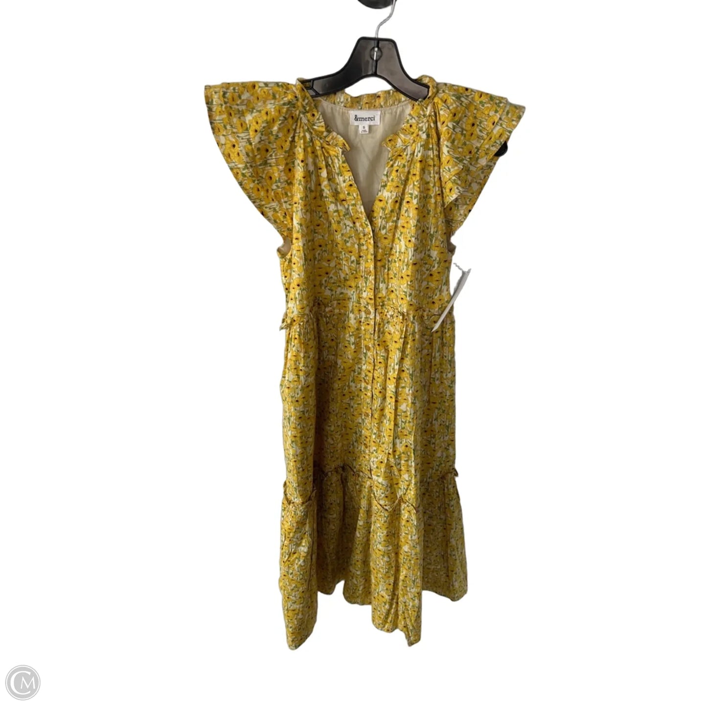 Dress Casual Midi By &merci In Yellow, Size: S