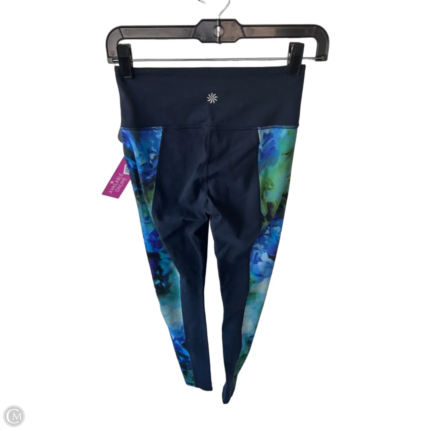 Athletic Leggings By Athleta In Blue & Green, Size: Xs