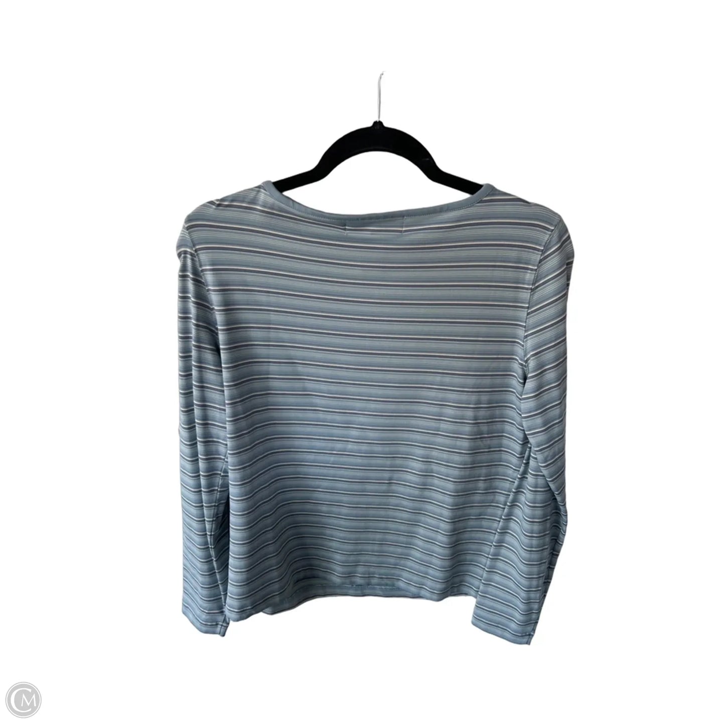 Top Long Sleeve Basic By Jones New York In Blue & White, Size: M