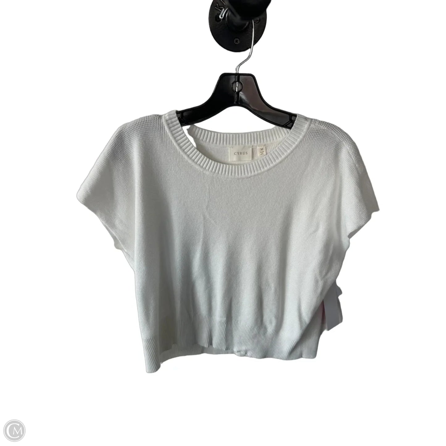 Sweater Short Sleeve By Cyrus In White, Size: M