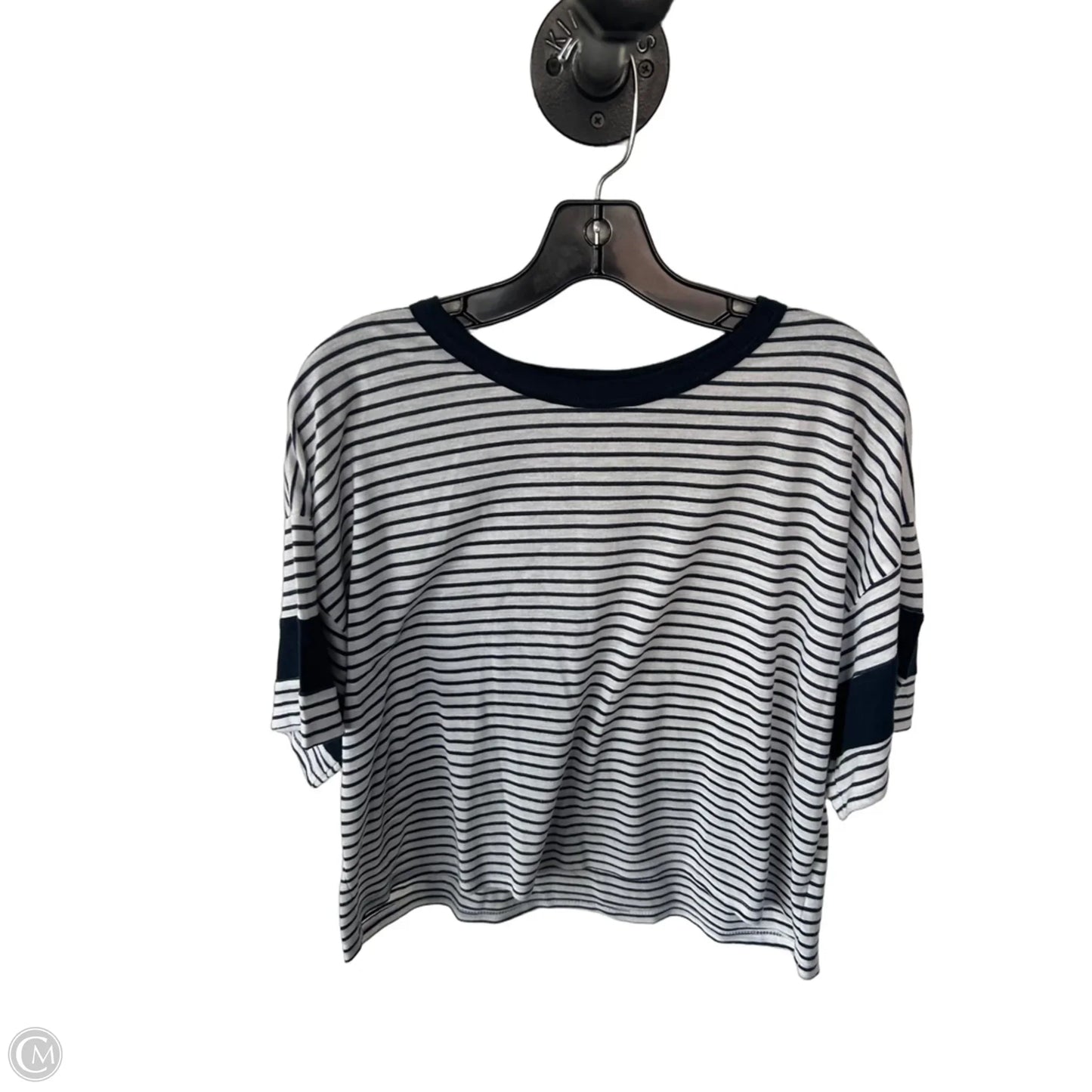 Top Short Sleeve By Sundry In Blue & White, Size: M