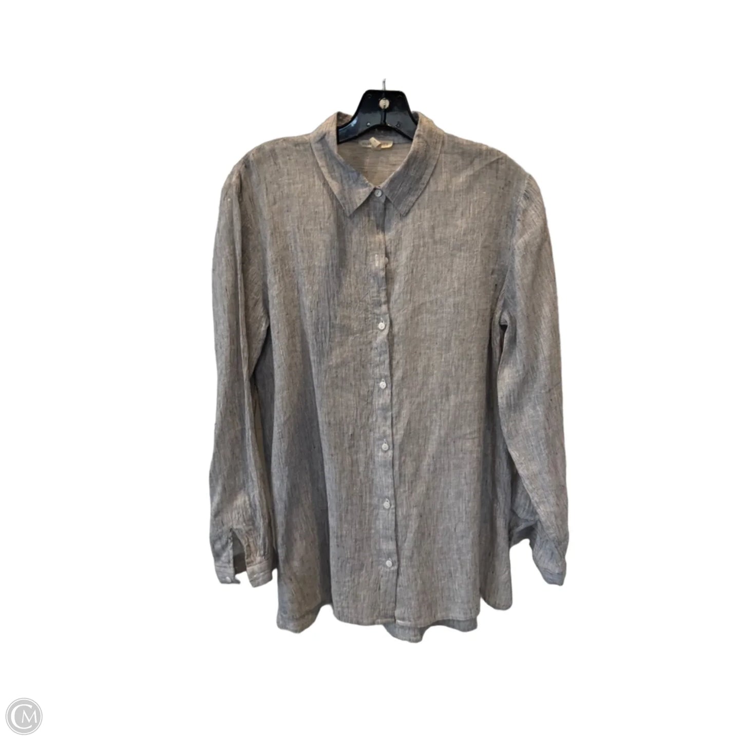 Tunic Long Sleeve By Eileen Fisher In Black & White, Size: Sp