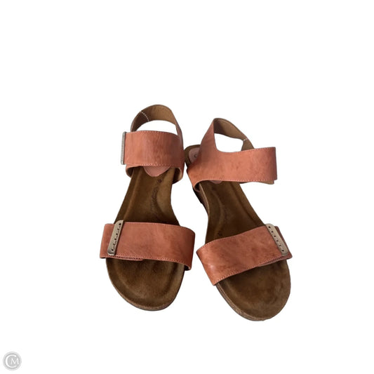 Sandals Heels Wedge By Sofft In Brown, Size: 9