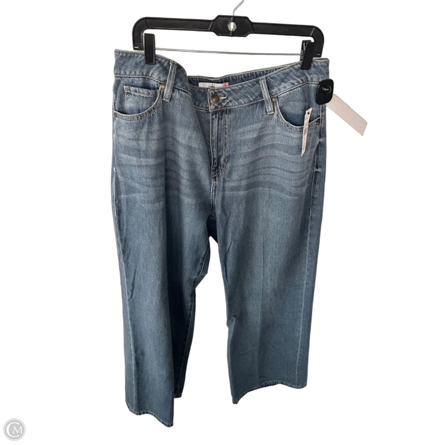 Jeans Wide Leg By Cabi In Blue Denim, Size: 14