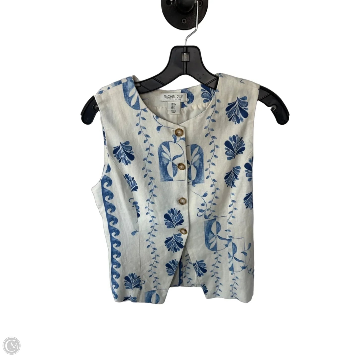 Vest Other By Rachel Zoe In Blue & Cream, Size: S
