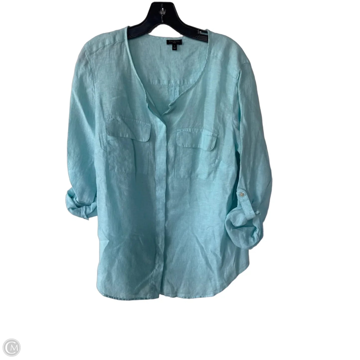 Blouse 3/4 Sleeve By Talbots In Blue, Size: 1x