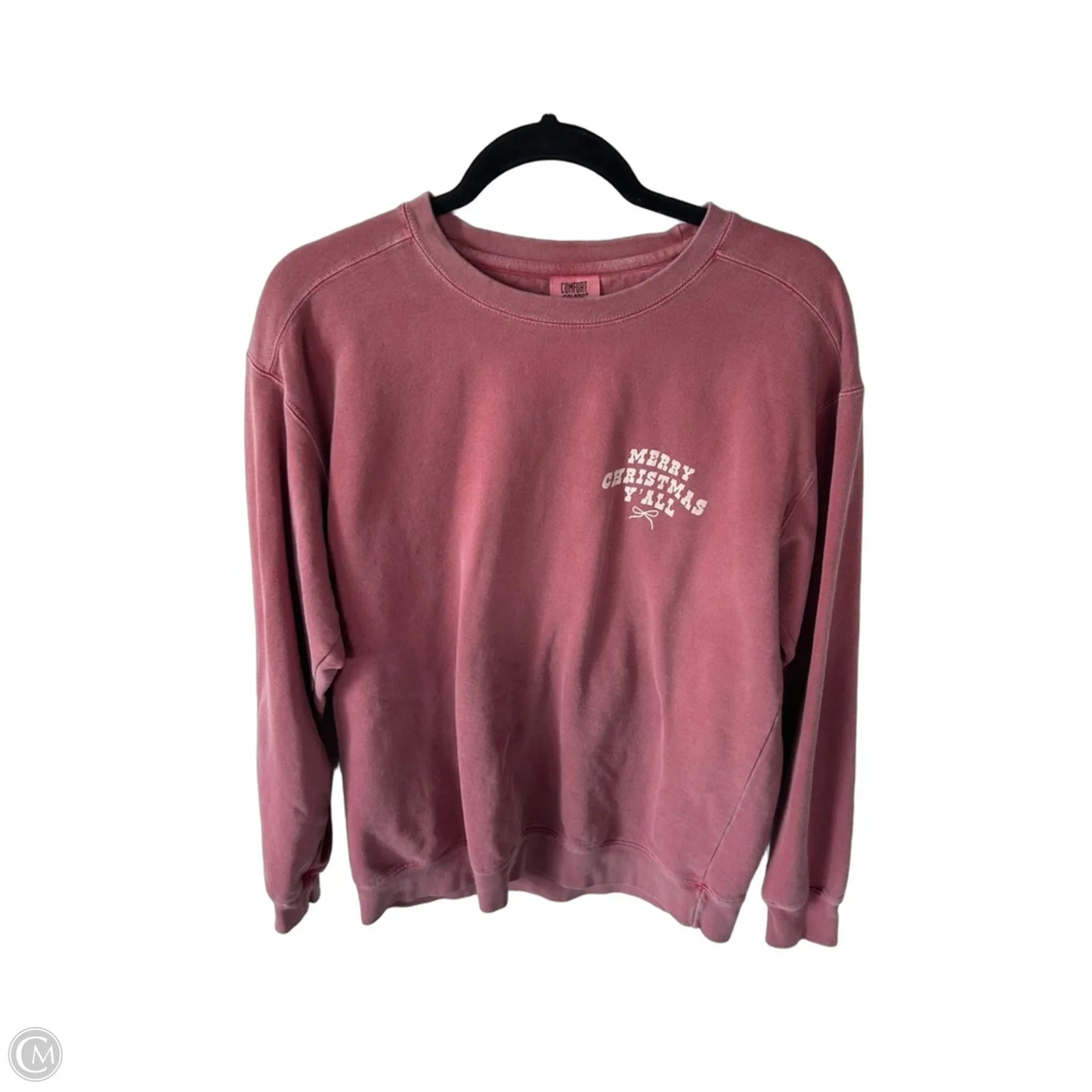 Sweatshirt Crewneck By Comfort Colors In Red, Size: M