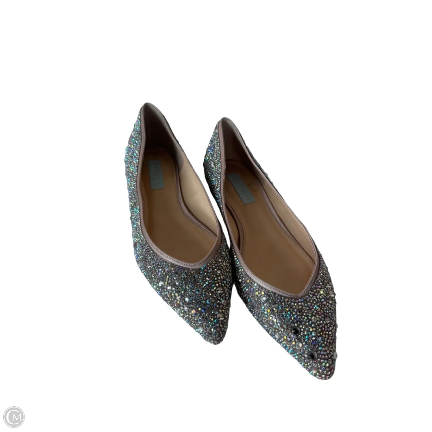 Shoes Flats By Betsey Johnson In Silver & Tan, Size: 8