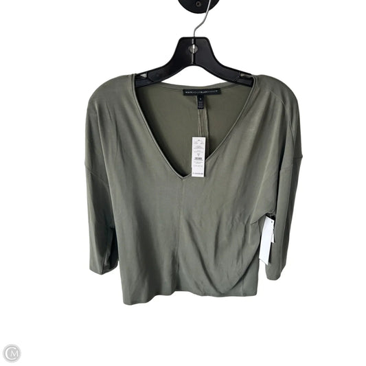 Top 3/4 Sleeve By White House Black Market In Green, Size: S