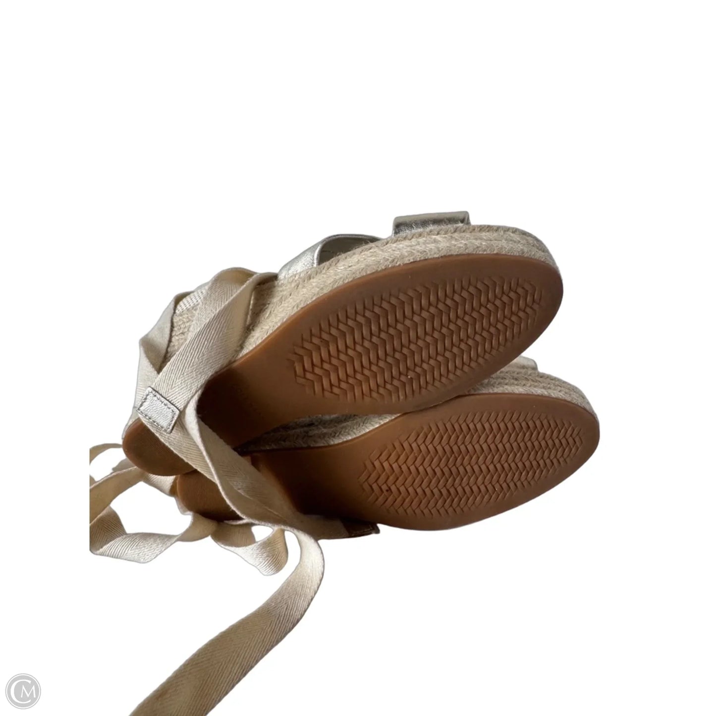 Sandals Heels Wedge By Cole-haan In Gold & Tan, Size: 9.5