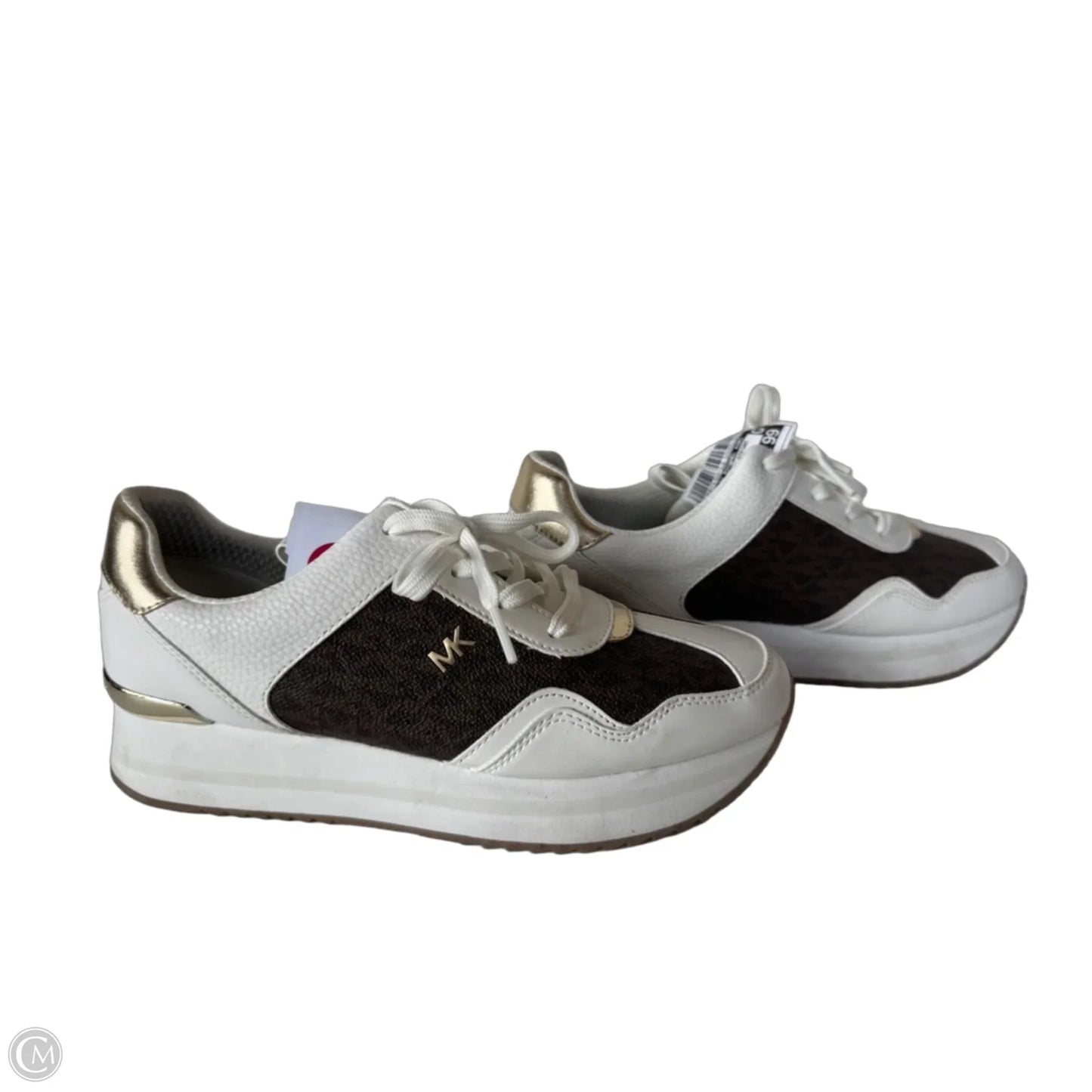 Shoes Sneakers Platform By Michael By Michael Kors In Brown & White, Size: 8.5