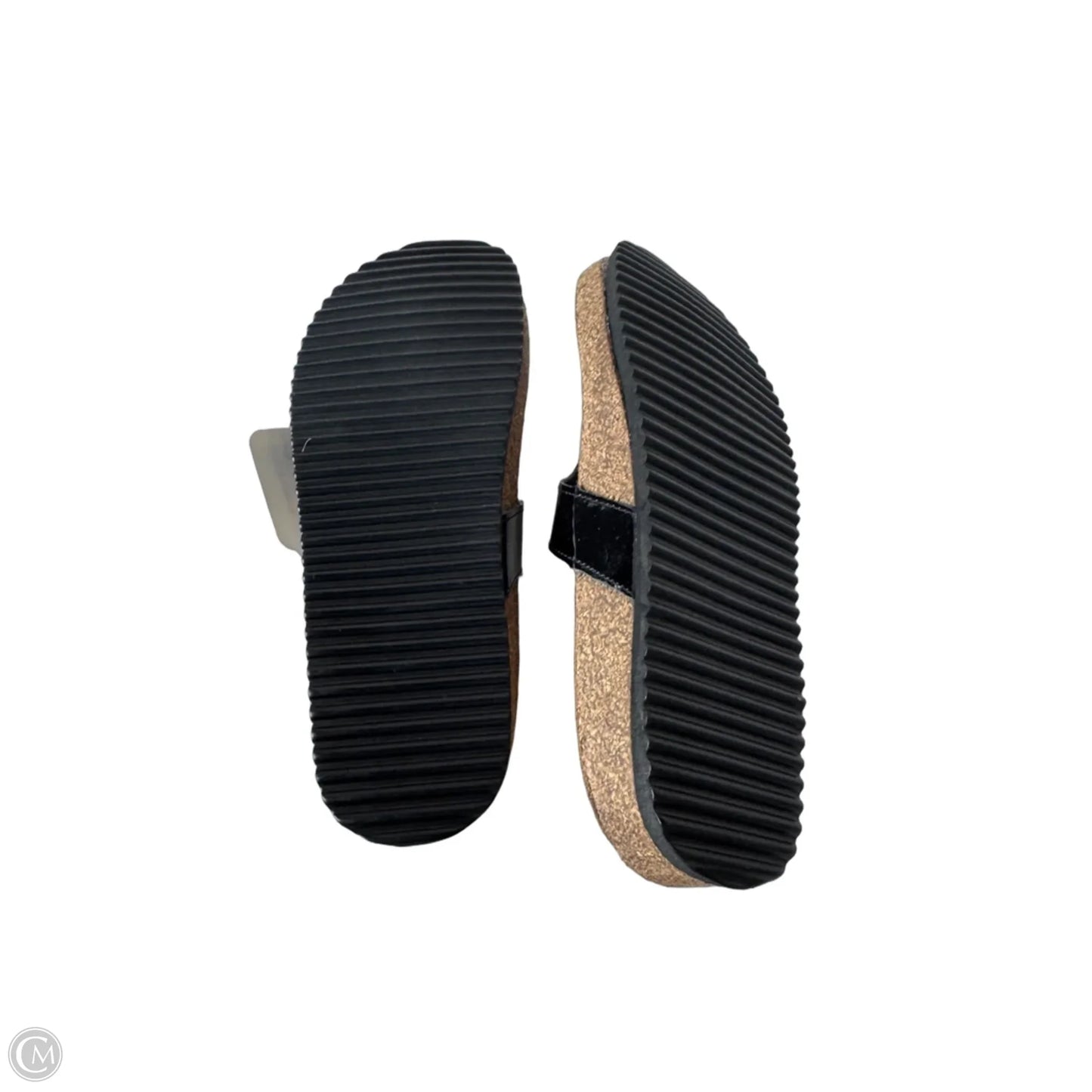 Sandals Flats By Cmb In Black & Tan, Size: 9.5