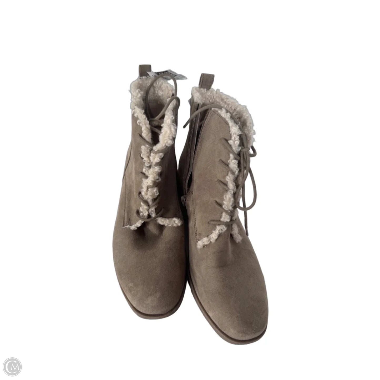 Boots Ankle Heels By Kenneth Cole Reaction In Brown & Cream, Size: 8.5