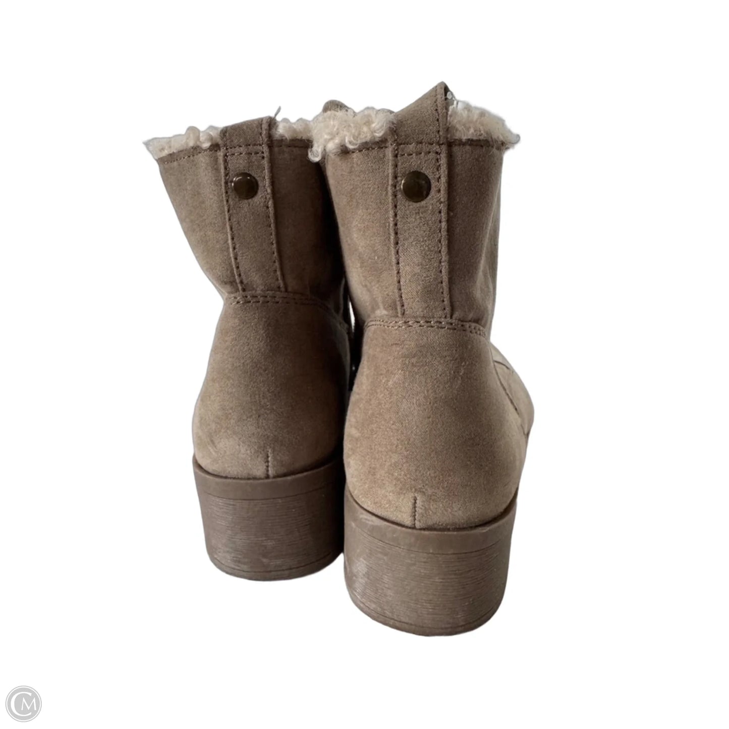 Boots Ankle Heels By Kenneth Cole Reaction In Brown & Cream, Size: 8.5