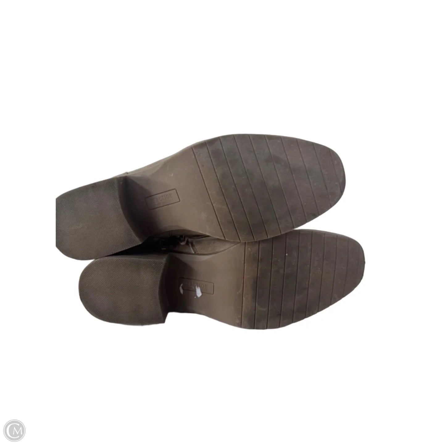 Boots Ankle Heels By Kenneth Cole Reaction In Brown & Cream, Size: 8.5