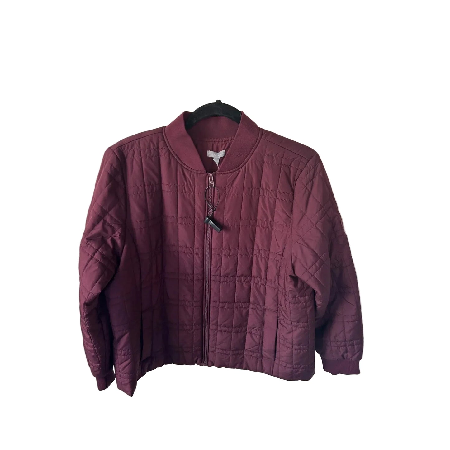 Jacket Puffer & Quilted By Talbots In Maroon, Size: Lp