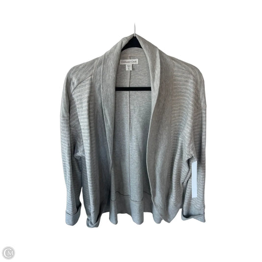 Cardigan By Coldwater Creek In Grey & Tan, Size: L