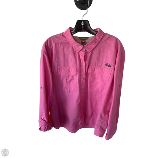 Top Long Sleeve By Eddie Bauer In Pink, Size: Xl
