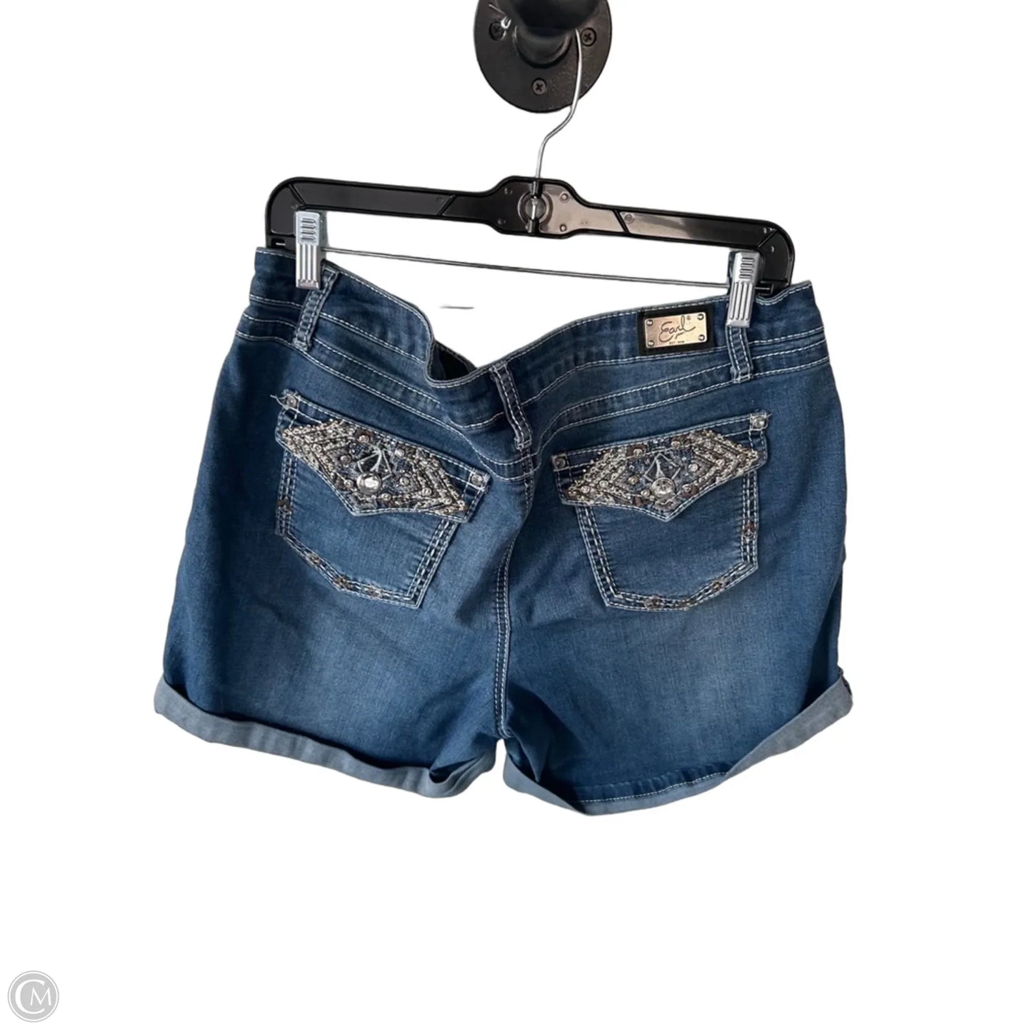 Shorts By Earl Jean In Blue Denim, Size: 16