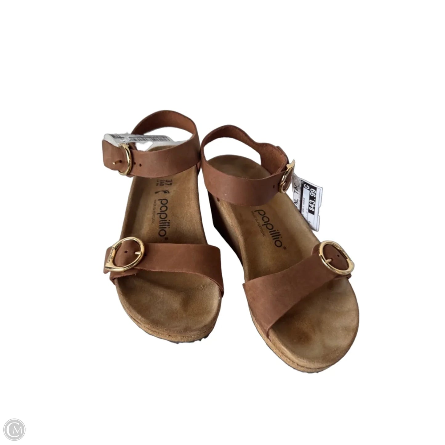 Sandals Heels Wedge By Cmb In Brown, Size: 6