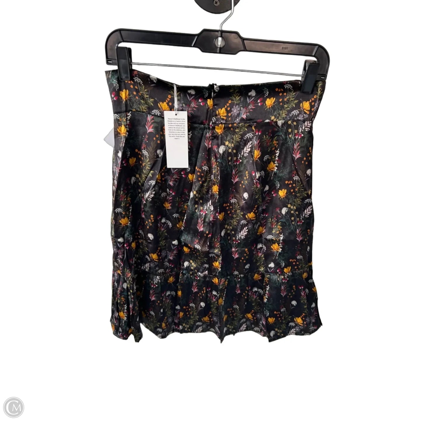 Skirt Mini & Short By Cmc In Black & Yellow, Size: S