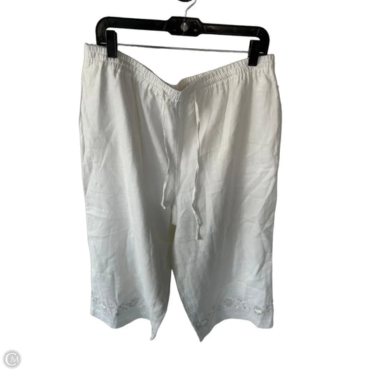 Pants Linen By Coldwater Creek In White, Size: Xl