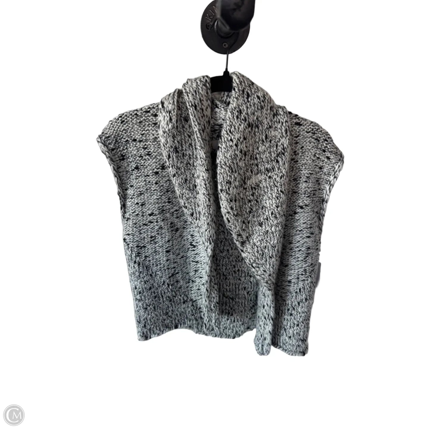 Vest Sweater By Loft In Black & White, Size: M