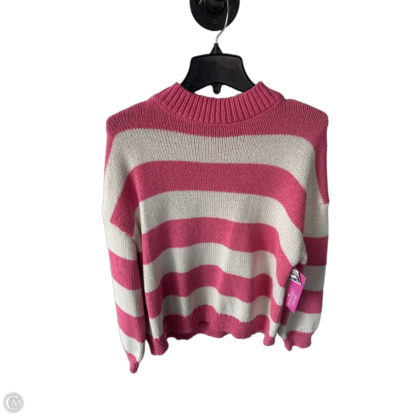 Sweater By Prettygarden In Pink & White, Size: S