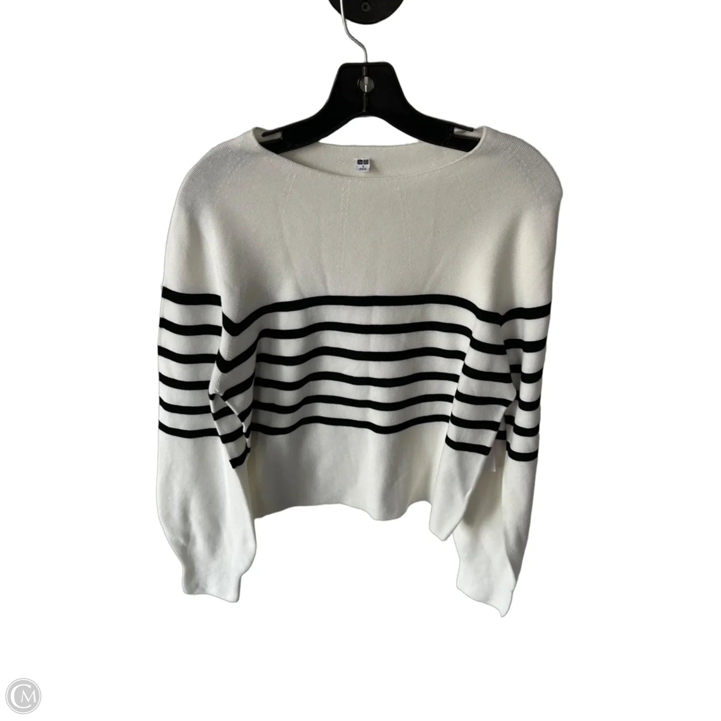 Sweater By Uniqlo In Blue & White, Size: S