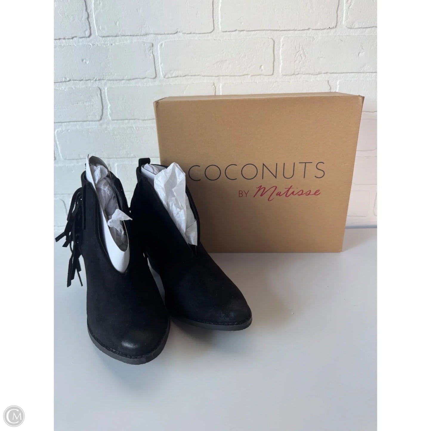Boots Ankle Heels By Coconuts In Black, Size: 8
