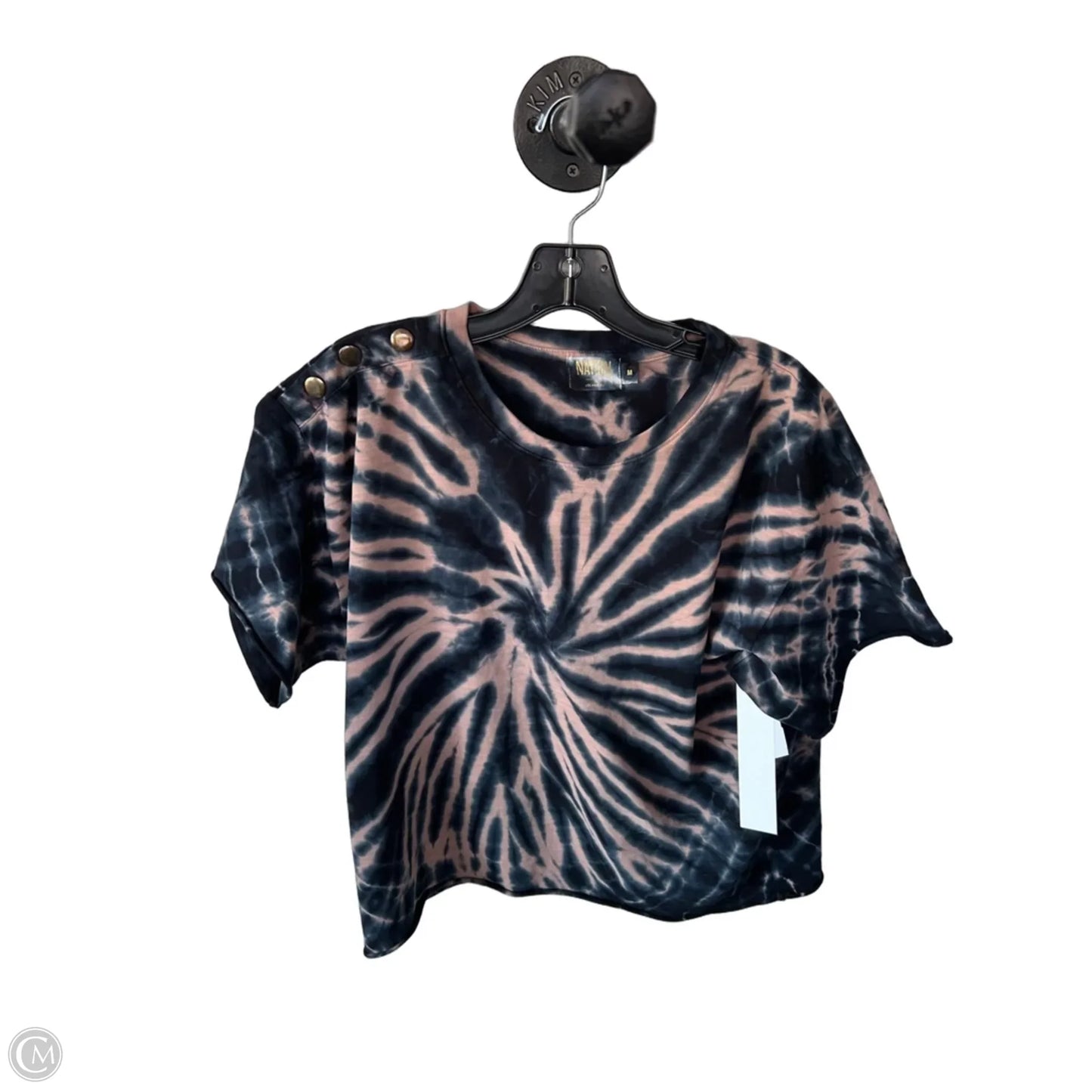 Top Short Sleeve By Nation In Tie Dye Print, Size: M