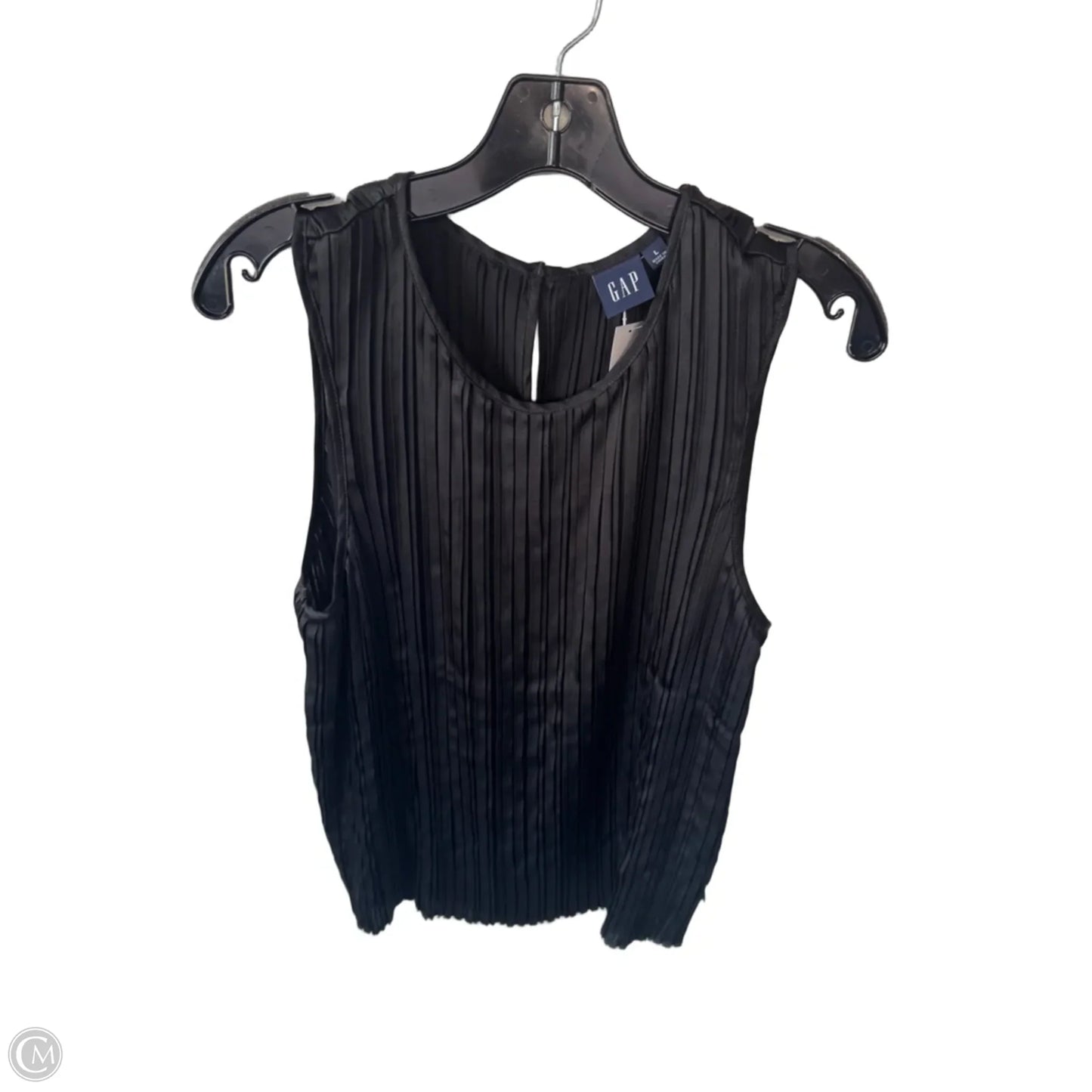 Blouse Sleeveless By Gap In Black, Size: L