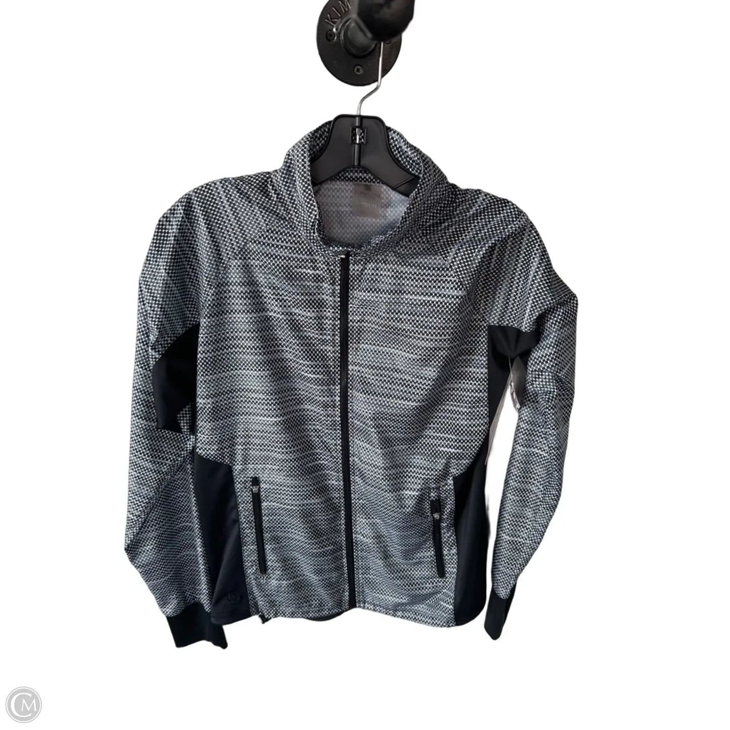 Athletic Jacket By Clothes Mentor In Black & White, Size: M