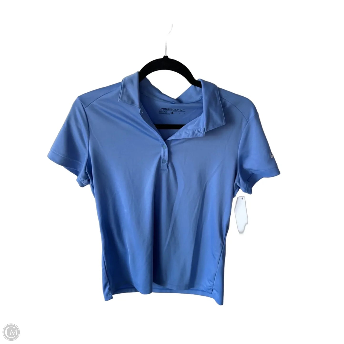 Athletic Top Short Sleeve By Nike In Blue, Size: L