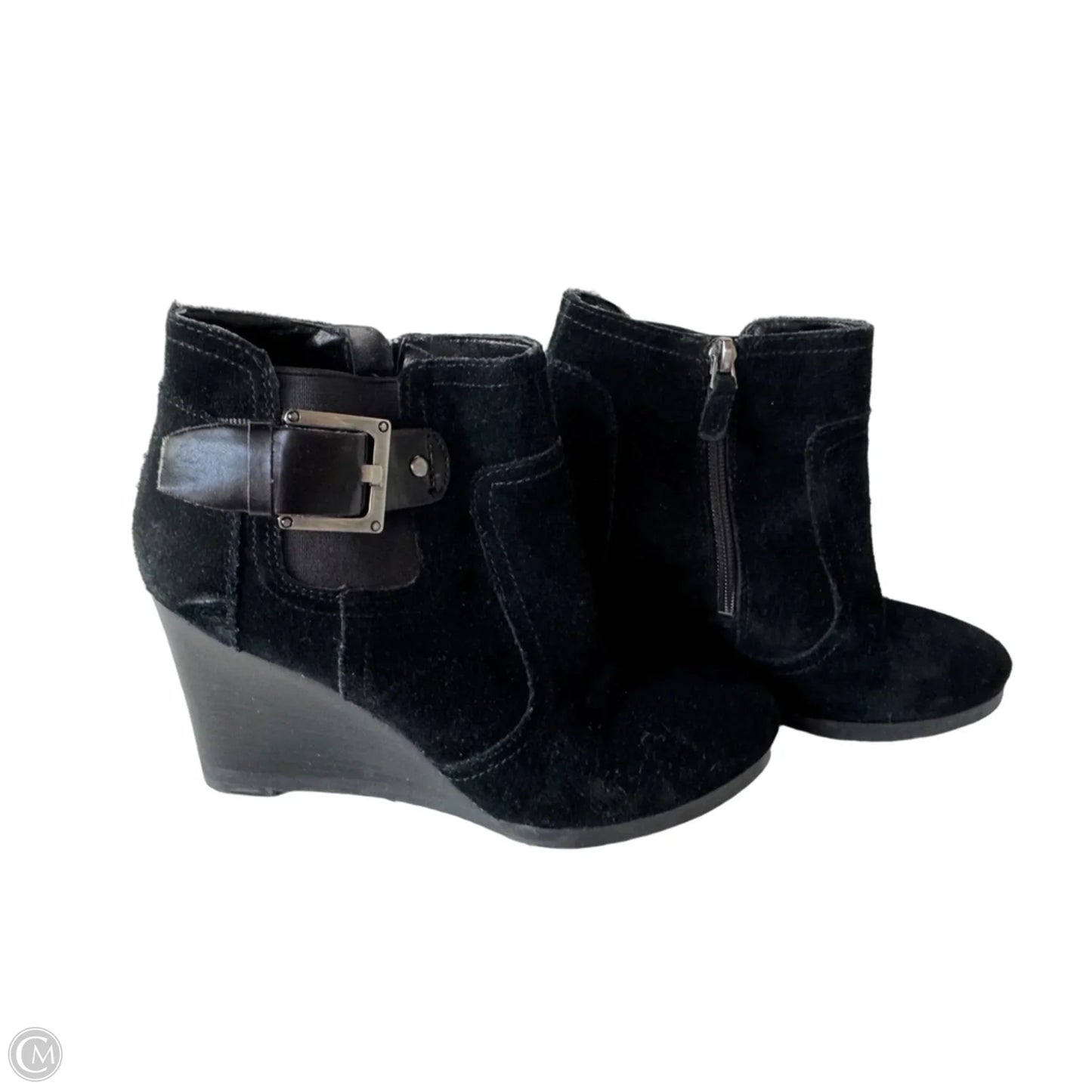 Boots Ankle Heels By Franco Sarto In Black, Size: 7